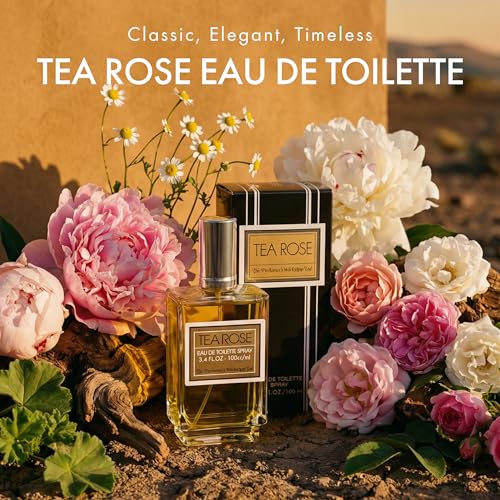 Tea Rose Eau de Toilette Spray for Women, 3.4 fl oz