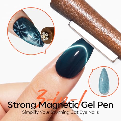 Cat Eye Magnet Nail Art Kit - 10 Piece Magnetic Pen Set