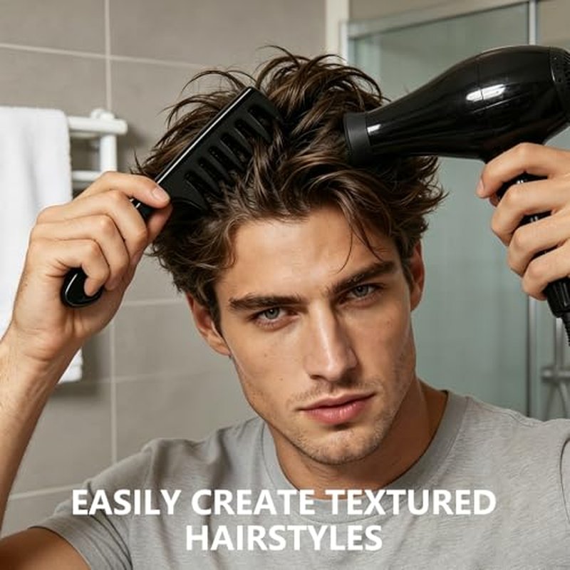 5-Piece Wide Tooth Comb Set for Men – Curly Hair