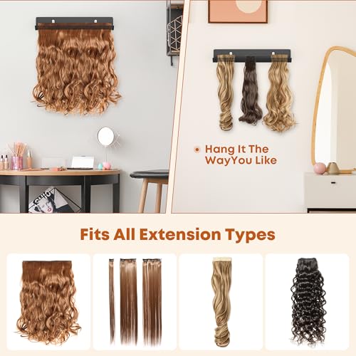 Hair Extension Holder with Suction Cups & Toothed Design