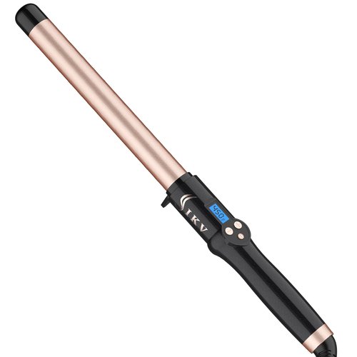 1 Inch Curling Wand Long Barrel, Hair Curling Iron Wand Ceramic for Short&Long Hair, Dual Voltage|10 Adjustable Temp
