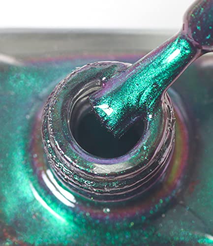 AILALUO Blue Chrome Holographic Nail Polish 0.06 Fl Oz - Color-Shifting & Long-Lasting