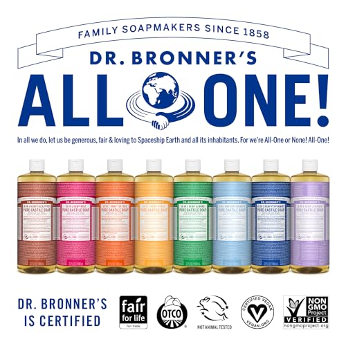 Dr. Bronner's Magic Soap-Pure-Castile Liquid Soap (Citrus, 32oz, 2-Pack)-Regenerative Organic Certified Oils, 18-in-1 Uses: Body, Hair, Laundry, Pets & Dishes, Concentrated, Vegan, Non-GMO