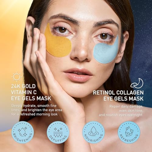 Retinol & Gold Under Eye Patches - 120 Pcs Dark Circle & Puffiness Treatment