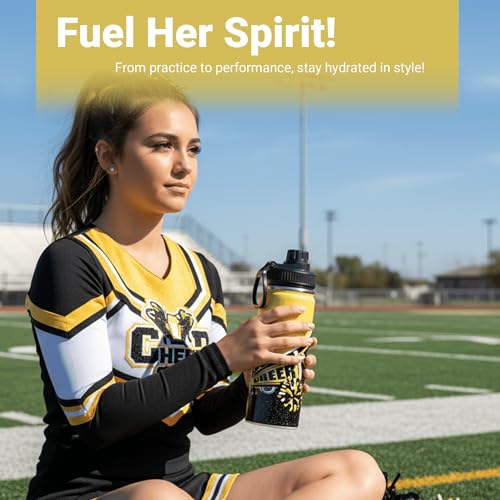 Cheerleader Water Bottle 18oz Insulated Stainless Steel