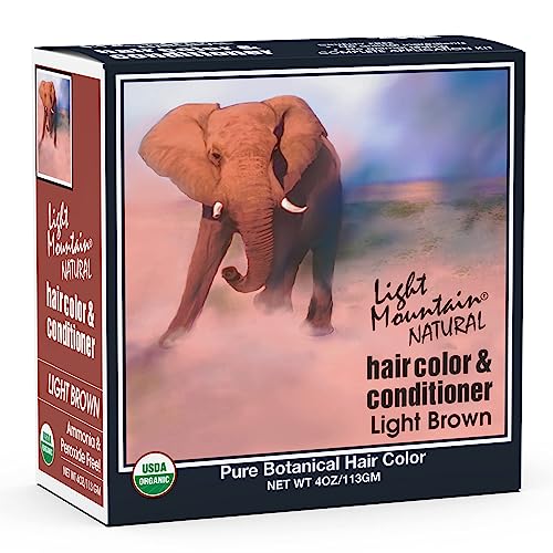 Light Mountain Henna Hair Color - Organic Light Brown Dye, 4 Oz