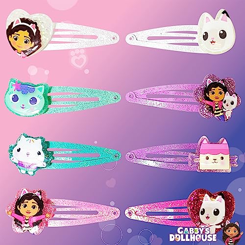 Gabby's Dollhouse Snap Hair Clips 8-Pack for Girls