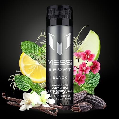 Messi Sport Body Spray Trio - Silver, Red, Black