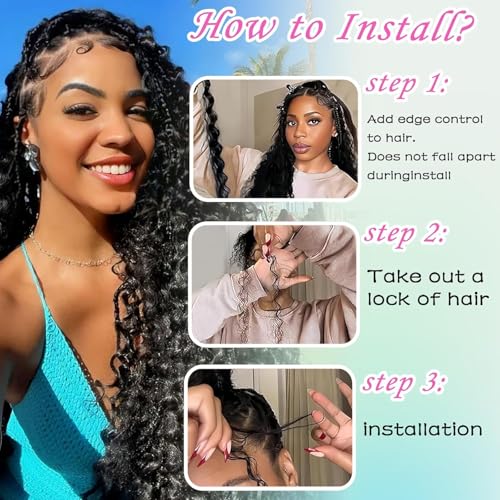 Boho Braiding Hair 20 Inch 4 Bundles Wet Wavy Deep Wave
