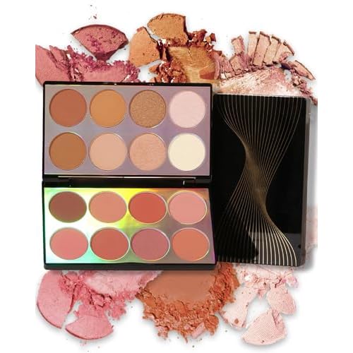 16 Colors Contour Palette£¬Blush Highlighter Bronzer Powder All in one Makeup Palettes£¬Blendable Matte Shimmer Illuminator Palette for Sculpting the Face and Create a Glowing Look Makeup