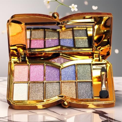 Glitter Eyeshadow Palette 10 Colors Shimmer Waterproof
