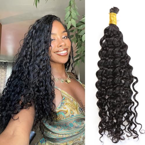 100% Human Braiding Hair 100G Boho Waves 14 inch