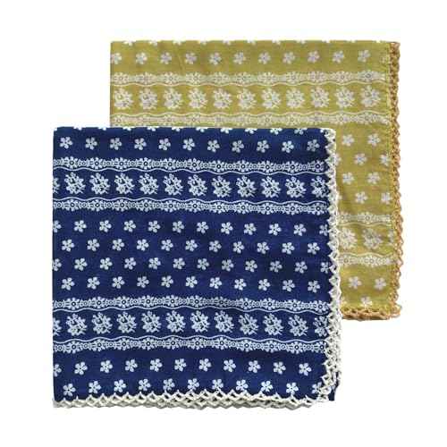 2 Pack Large Cotton Bandana Headband, Head Wrap, Protective Coverage, Hair Neck Scarf for Women 28 x 28 inch