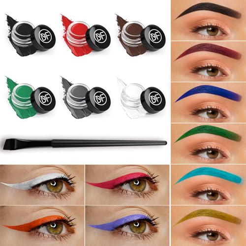 Waterproof Gel Eyeliner Set with Brush - Long Lasting