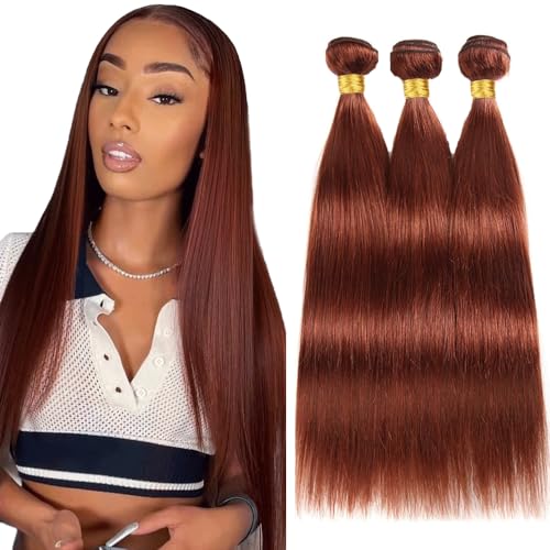 Brazilian Straight Human Hair Bundles Color 33 - 24, 26, 28 Inch