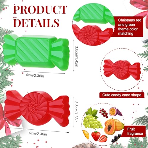 Demissle 4 Pcs Handmade Soaps Bath Gift Set Candy Soaps Holiday Mini Scented Soap Bath Soaps with Plus Christmas Gift Box for Kids Women Valentine¡®s Day Guest Bathroom(Candy)