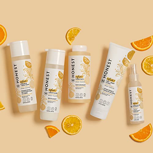 The Honest Company Conditioning Hair Detangler 3-Pack | Leave-in Conditioner + Fortifying Spray | Tear-free, Cruelty-Free, Hypoallergenic | Citrus Vanilla Refresh, 4 fl oz each (pack of 3)