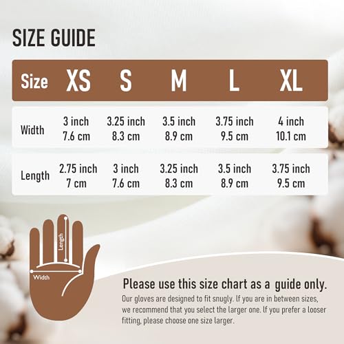 Cotton Gloves 100% for Dry Hands & Eczema Relief 6 Pairs