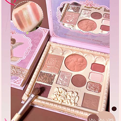 10-Color Embossed Eyeshadow Palette with Mirror