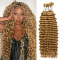 Gopukso Honey Blonde Human Braiding Hair - 22 Inch Deep Wave, 4 Bundles