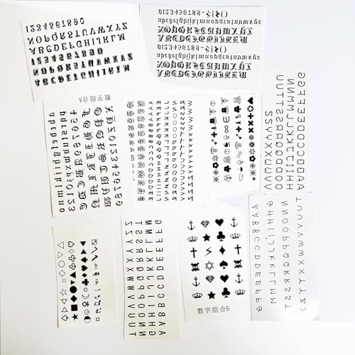 30 Sheet Temporary Alphabet Tattoo Stickers Letter Name