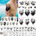 GLARYYEARS 44-Pack Temporary Tattoos - Realistic Long-Lasting