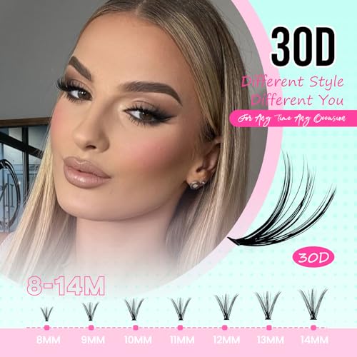 FADVAN DIY Lash Extension Kit - 280pc 30D Volume Clusters 8-14mm