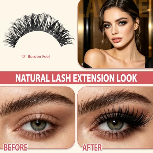 LAVONE DIY Lash Clusters Kit - 280pcs D Curl Eyelash Extensions