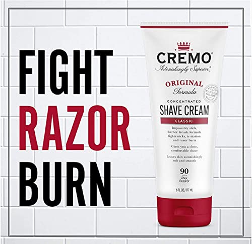 Cremo Barber Grade Original & French Lavender Shave Creams, 6 Fl Oz (2 Packs Each)