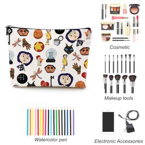 Mr. Bobinsky Cosmetic Make up Bag The Secret Door Lover Gift Ghost Mom Cartoon Movie Merch Makeup Zipper Pouch Bag