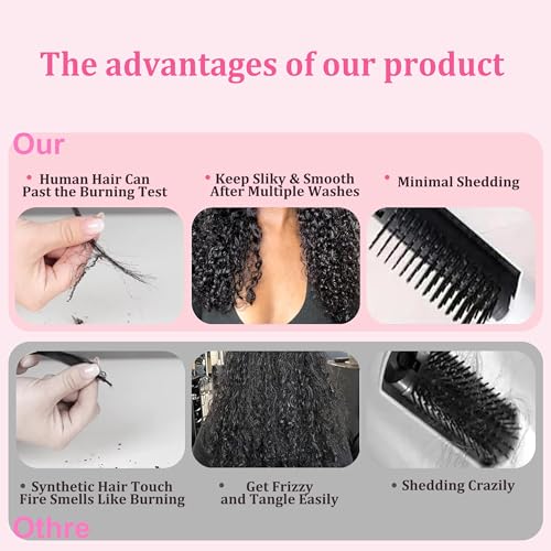 Fancybella Burmese Curly Hair Bundles 12 Inch Natural Black 3C4A Spiral Ends