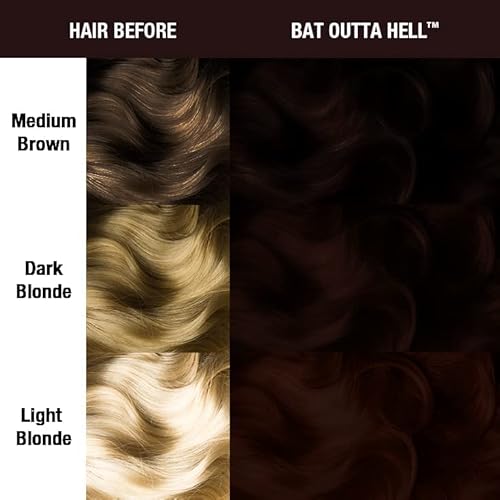 MANIC PANIC SuperNatural Hair Dye Bat Outta Hell Dark Brown (Pack of 2)