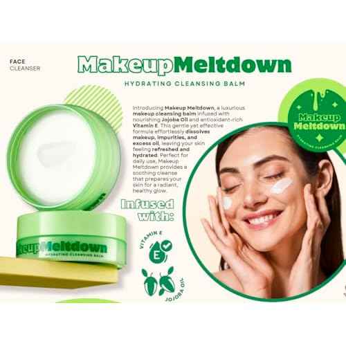 Makeup Meltdown Cleansing Balm ? Hydrating Makeup Remover for Face and Eyes ? Jojoba Oil and Vitamin E ? Gentle Balm to Oil Cleanser for All Skin Types ? 3.5 oz