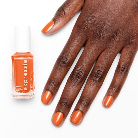 Essie expressie, Quick-Dry Nail Polish, 8-Free Vegan, Electric Orange, Bearer Of Rad News, 0.33 fl oz