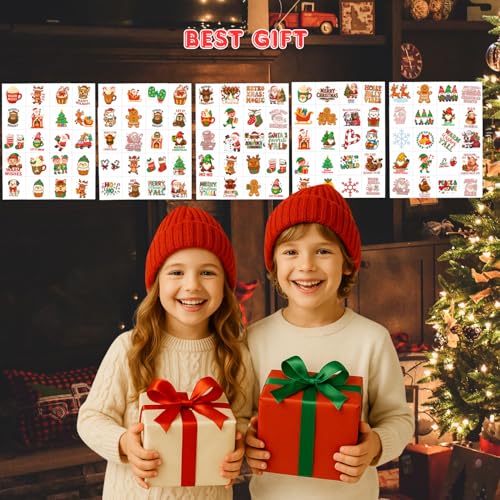 100 Glow in the Dark Christmas Temporary Tattoos