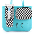 MEETI 4Pcs Bogg Bag Organizer Holder Checkerboard Pattern – Cup & Phone Holder Set