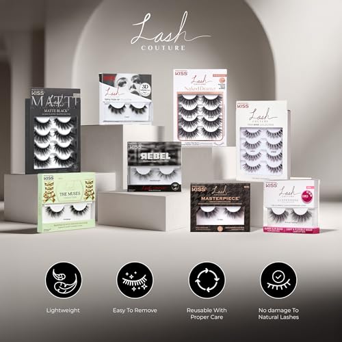 KISS Lash Couture Faux Mink 12mm Lashes - 4 Pairs