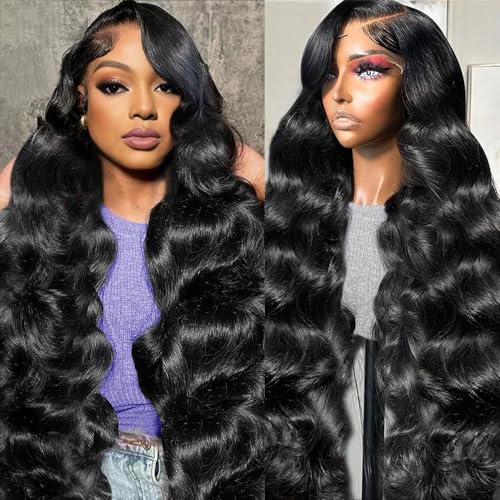 YUNXING 13x6 Body Wave Lace Front Wig 30 Inch 200% Density