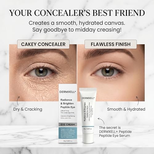 DERMXELL Lift & Brighten Peptide Eye Serum | Reduces Dark Circles & Wrinkles