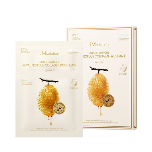 JMsolution Honey Royal Propolis Collagen patch mask with premium nutrients in collagen-Korean Skin care mask sheets 5EA