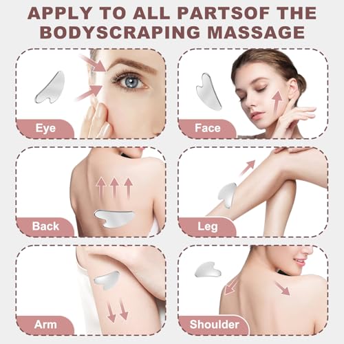 Stainless Steel Gua Sha Facial Tool for Skin Tightening and Relaxation