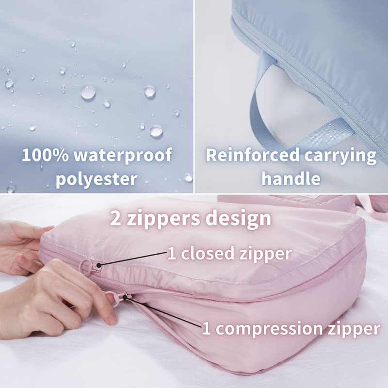 Compression Packing Cubes for Travel Luggage Organizer 2-Pack