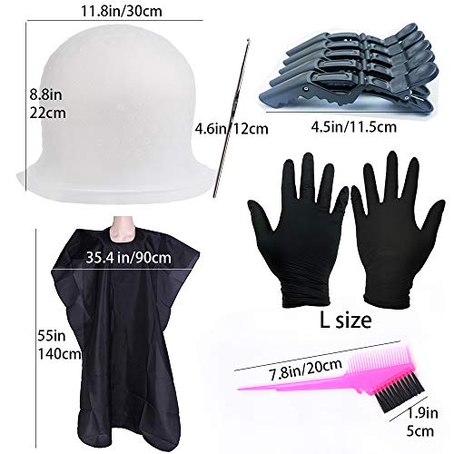 Professional Silicone Highlight Caps Set - 2 PCS for Hair Coloring