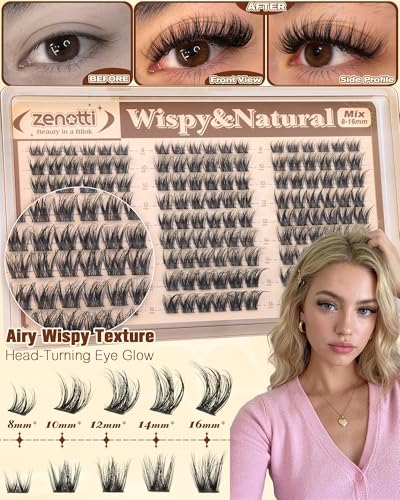 Wispy Lash Clusters - D Curl Natural Fluffy Eyelashes 8-16mm