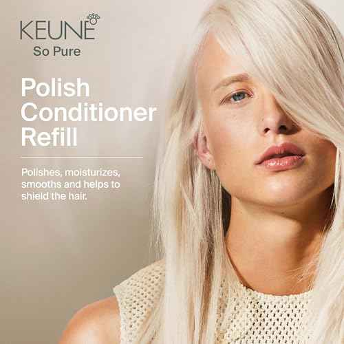 KEUNE So Pure Polish Conditioner Refill, Anti-Frizz and Smoothing Formula, 13.5 Fl Oz