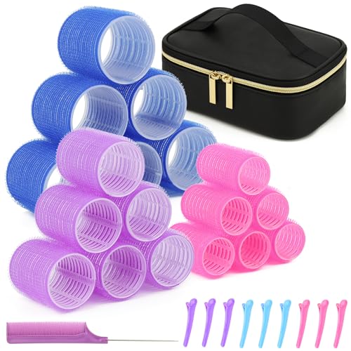 Hair Rollers Set, 29 Pcs Self Grip Heatless Curlers