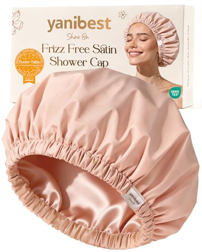 Satin Lined Shower Cap for Women | Waterproof & Frizz-Free