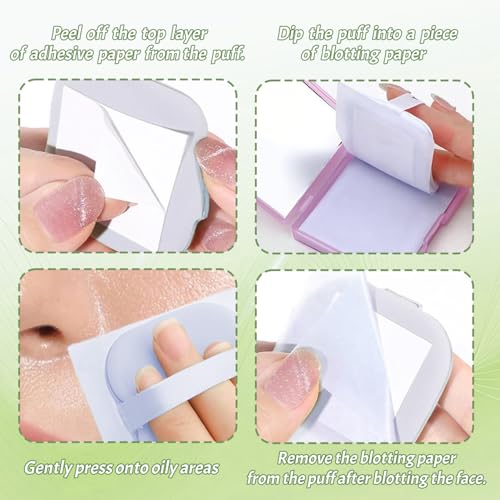 BOROLA Oil Blotting Papers 100 Sheets with Mirror & Puff