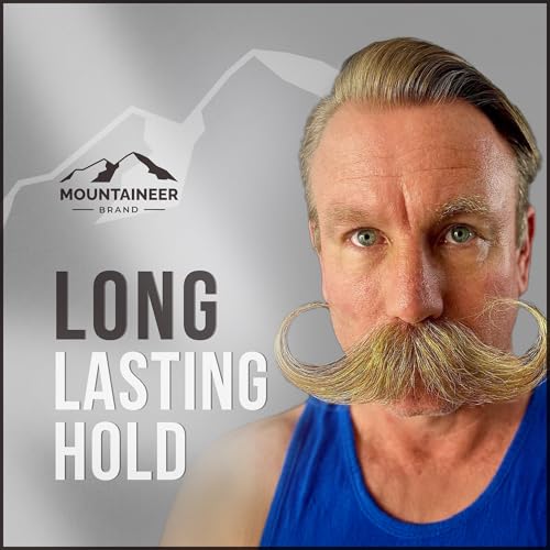 Mountaineer Brand Stache Stick | Mustache Wax for Men | 100% Natural Beeswax and Plant Based Oils | Grooming Beard Moustache Wax | Smooth, Condition, Styling Balm | Extra Firm Hold 1.5oz