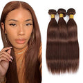 #4 Brown Straight Hair Bundles 28 30 32 Inch | Brazilian Human Hair